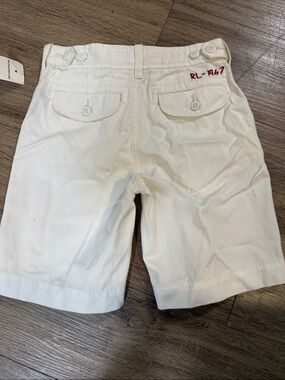 Polo by Ralph Lauren White Cotton Shorts with Front Pocket size 7 (boys)